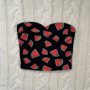 Garage Watermelon Pattern Bandeau Top